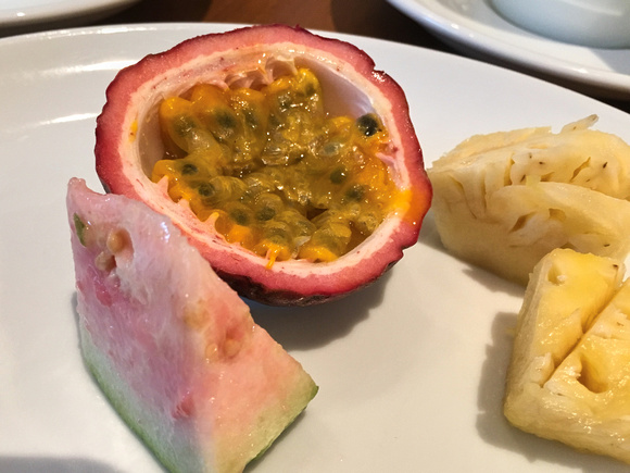 Passion fruit is not native here, but they have it