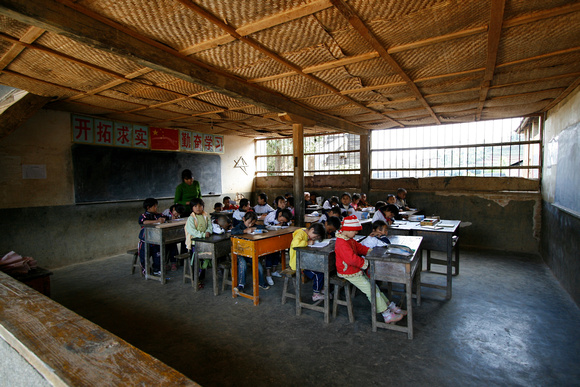 Grade 1 classroom.  East side, lower level, S. Teaching Bldg.