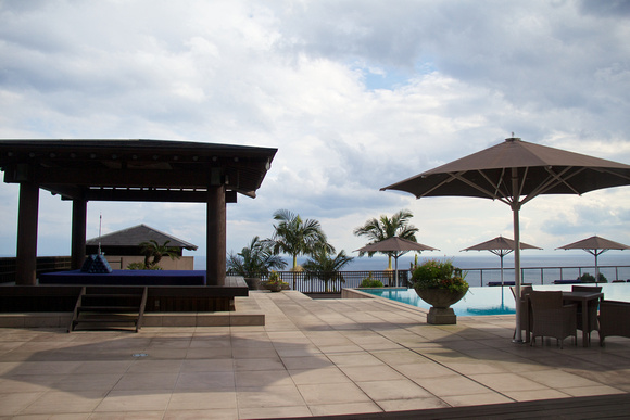 Pool deck at the Sankara Hotel and Spa.