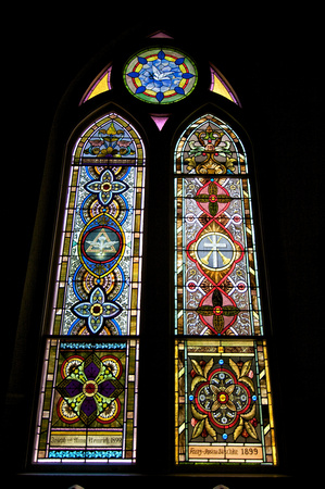 Its stained class came from previous church it replaced.