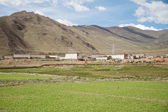 Older villages.   High voltage lines all the way from Lhasa to Bayi in Nyingtri.