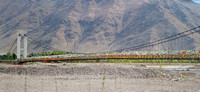 Just east of Lhasa, a suspension bridge over the Lhasa River.