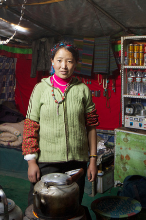 The tibetan girl who took care of all of us in the tent.