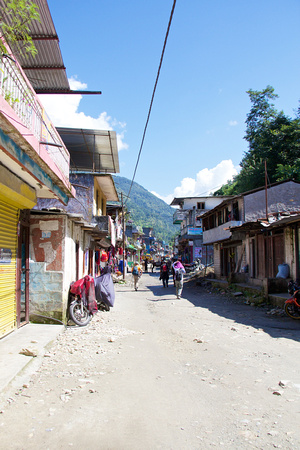 Shops for last minute supplies in Naya Pul.