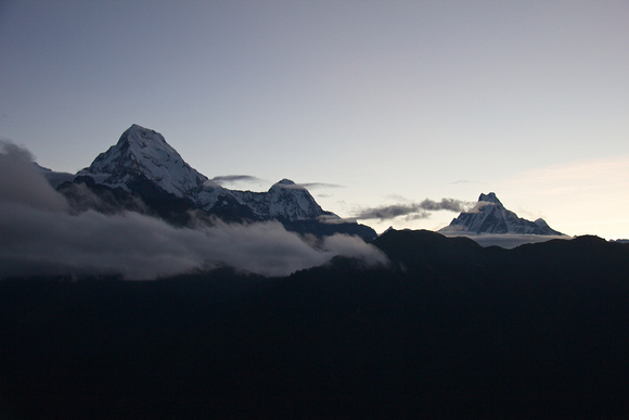 To our north are Annapurna South and Machhapuchchhre (Fish Tail).