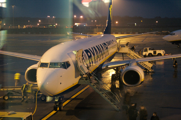 Our Ryanair 737-800 on the tarmac.   EI-DLG, delivered Feb 2006.