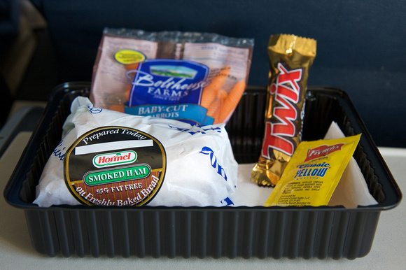 Pretty nice snack pack with choice of ham or turkey sandwich.