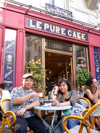 Le Pure Cafe, where Jesse and Celine have coffee in "Before Sunset"