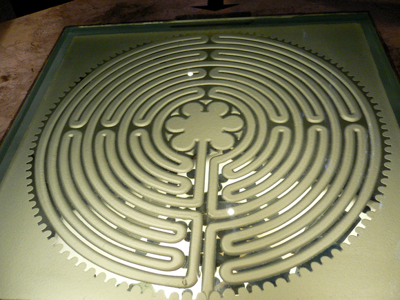 A model of the labyrinth on the nave floor