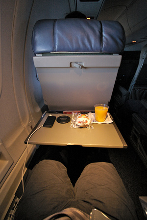 "First Class" seat 12A.  I can even see my feet!