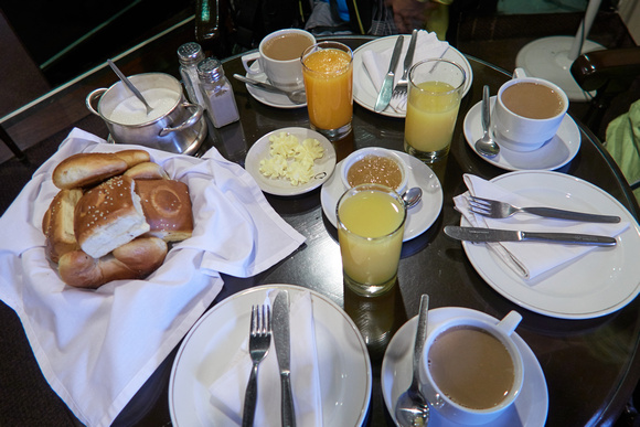 Breakfast at Gran Hotel Bolivar.