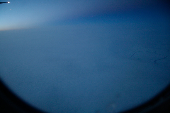 Ice sheet breaking up in Arctic Ocean.