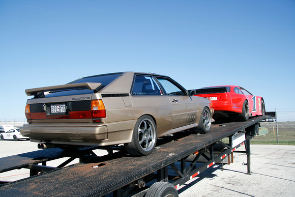 Some unusual car that showed up - Audi Quattro and a stock car
