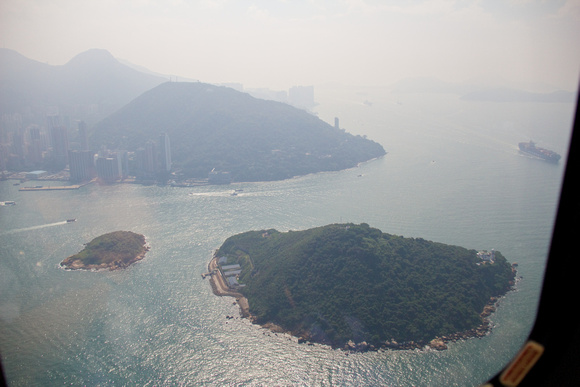 10:33a. Green Island with its lighthouse on right.