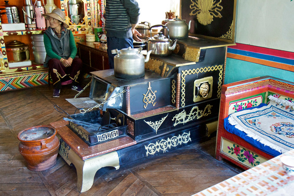 Traditional Tibetan stove.