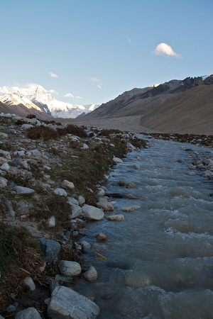 Stream that flows from the Rongbuk Glacier.