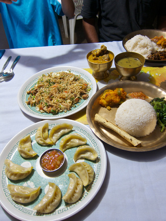 Momo, Nepali set, chicken fried rice.