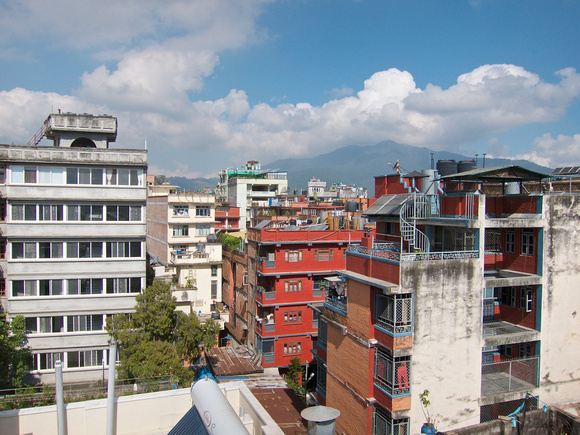 Hills surround the Kathmandu Valley on all sides.