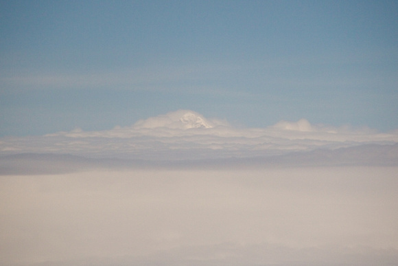 Not sure, but this may be Kanchenjunga, world's 3rd tallest peak.