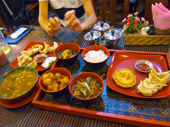 Dinner at the famous Tibetan restaurant, Utse.
