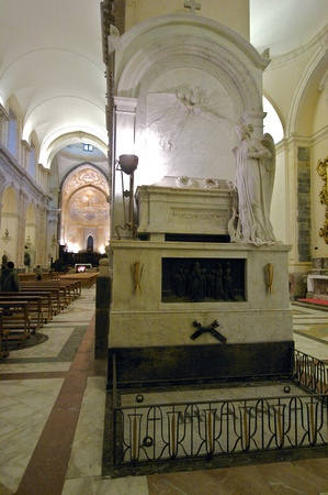 Tomb of Catania-born composer Vincenzo Bellini (1801-1835).