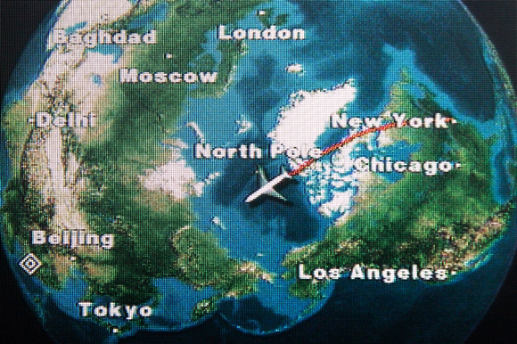 We used Polar 3 this time.  Not as close to North Pole as Polar 2, but shortest route to HKG.