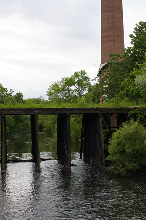 Abandoned railroad bridge over Charles River.