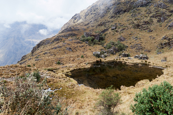 A small lake just below the 3,950m/12,960ft Runkuraqay Pass