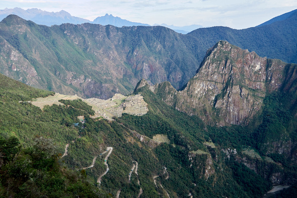 2017-9-19 6:39am.  First view of Machu Picchu and Huayna Picchu from Sun Gate (2,720m/8,920ft).