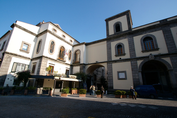 Basilica di Sant'Antonino on right, theater on left.