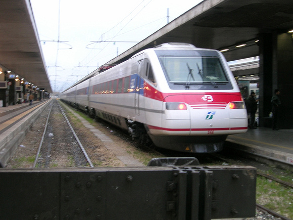 Older Eurostar Italia ETR 460, 9:00 to Bolzano.  We weren't taking this one