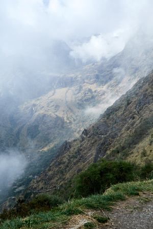 Looking back towards the east with Pacaymayu about 200m below