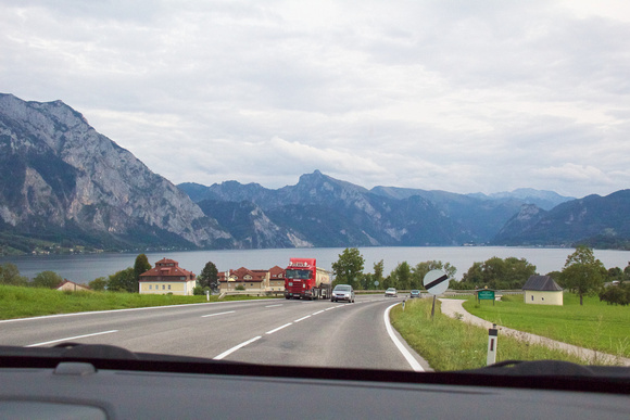 Traunsee, near Gmunden.  Finally seeing the Salzkammergut lakes.