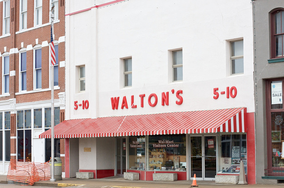Original 5 and 10 cent store started by Sam Walton.
