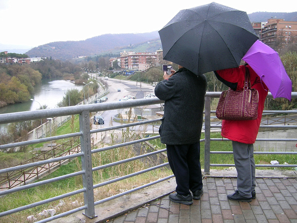 Aniene River at Tivoli.  Will the rain stop?